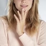 Alliance Fantaisie Diamantee Ruban Plat Or Bicolore - Alliances Femme | Histoire d&rsquo;Or