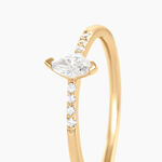 Bague Thelonius Or Jaune Diamant Synth&eacute;tique - Bagues solitaires Femme | Histoire d&rsquo;Or