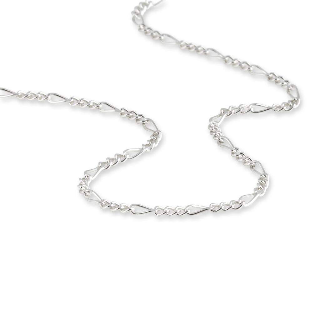 Cha&icirc;ne Lyndsayae Maille Altern&eacute;e 1/3 Argent Blanc - Chaines Homme | Histoire d&rsquo;Or