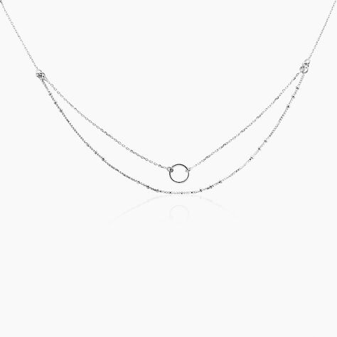 Collier Dayana Argent Blanc - Ras de cou Femme | Histoire d&rsquo;Or