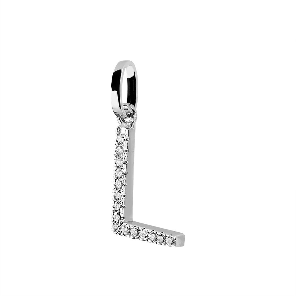 Pendentif Klementine Or Blanc Oxyde De Zirconium - Pendentifs Femme | Histoire d’Or