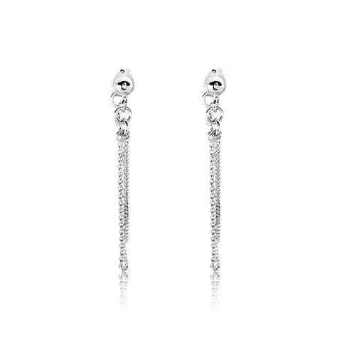 Boucles D'oreilles Pendantes Argent Blanc Novia - Boucles d'oreilles fantaisie Femme | Histoire d’Or