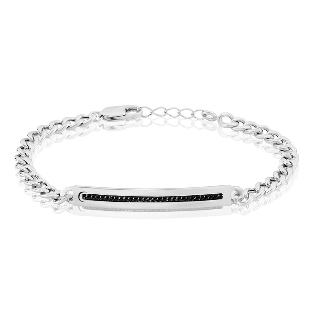 Bracelet Identité Argent Edgar - Gourmettes Homme | Histoire d’Or