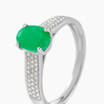 Bague Crista Or Blanc Emeraude Et Diamant - Bagues solitaires Femme | Histoire d&rsquo;Or