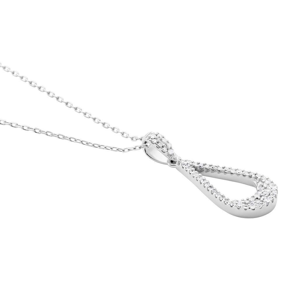 Collier Or Blanc Abilene Diamants - Colliers Femme | Histoire d’Or