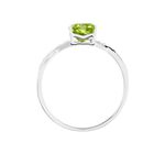 Bague Clothilde Or Blanc Peridot Et Oxyde - Bagues solitaires Femme | Histoire d&rsquo;Or