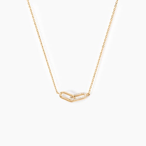 Collier Lueur Plaqu&eacute; Or Jaune Oxyde De Zirconium - Colliers fantaisie Femme | Histoire d&rsquo;Or