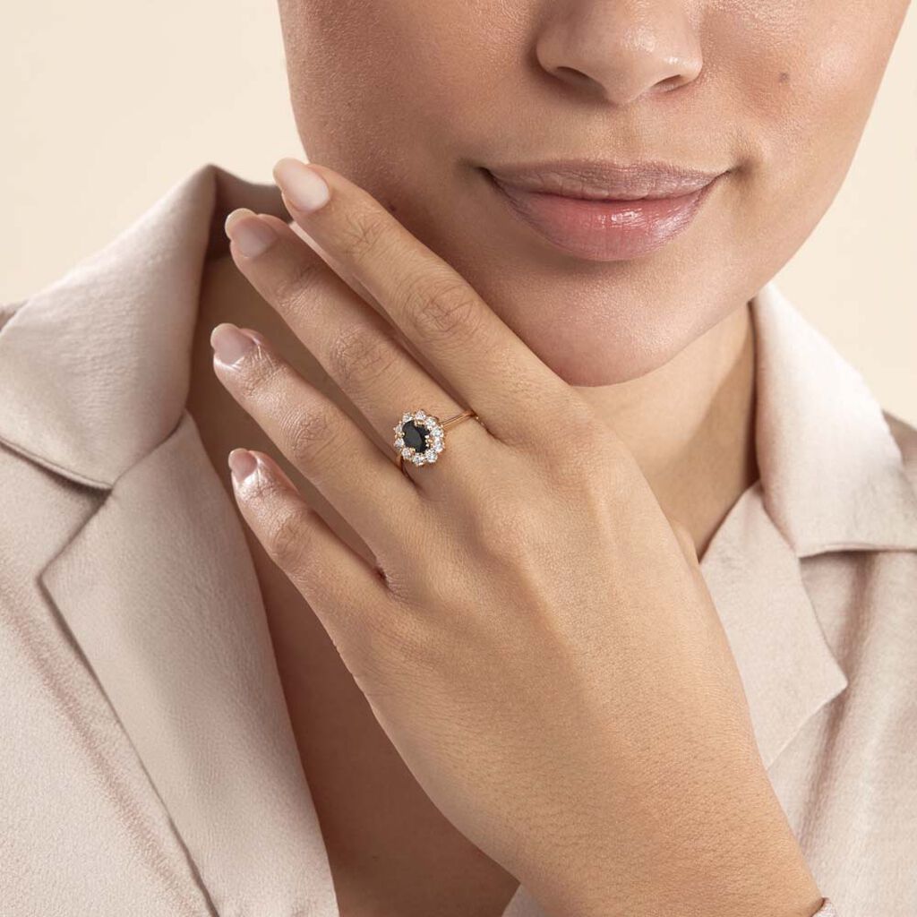 Bague Insaf Plaqué Or Jaune Oxyde De Zirconium - Bagues solitaires Femme | Histoire d’Or