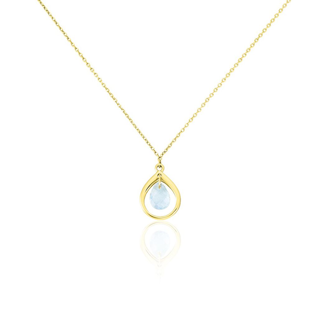 Collier Sibilla Or Jaune Topaze Bleu Sky - Colliers Femme | Histoire d’Or