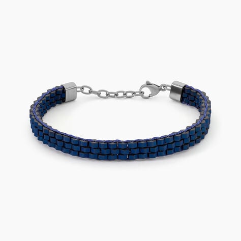 Bracelet Naturel Acier Argent&eacute; H&eacute;matite - Bracelets Pierre Homme | Histoire d&rsquo;Or