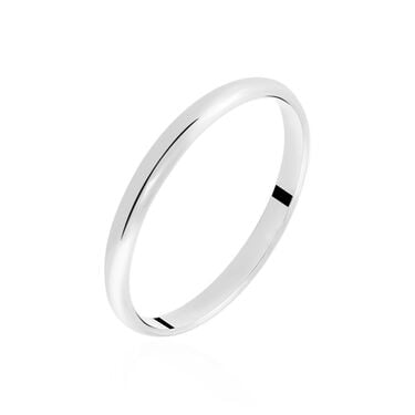Alliance Meredithe Demi Jonc Classique Platine Blanc