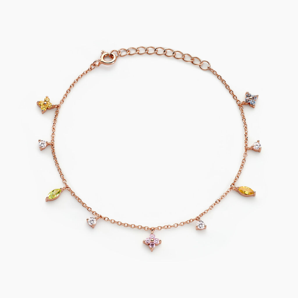 Bracelet Nimbe Argent Rose Oxyde De Zirconium Histoire d'Or