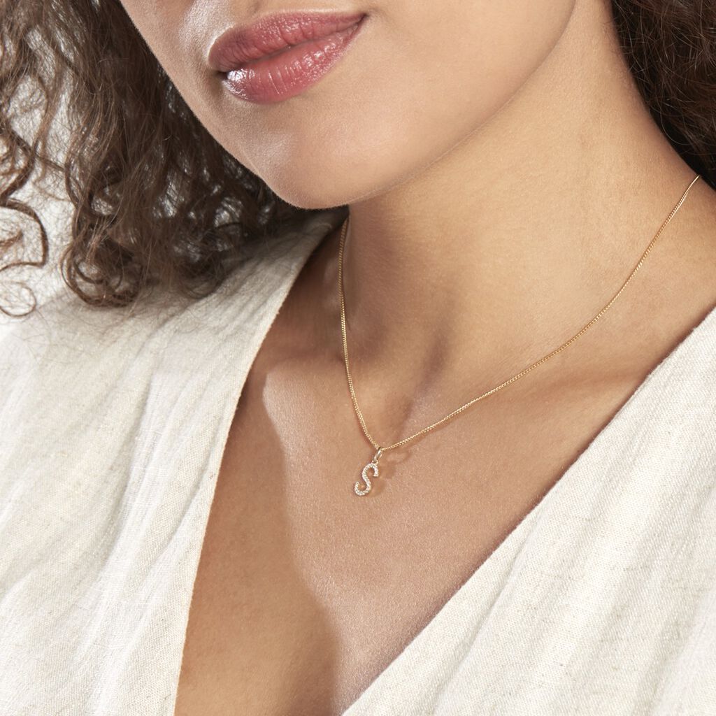 Pendentif Klementine Or Jaune Oxyde De Zirconium - Pendentifs Famille | Histoire d’Or
