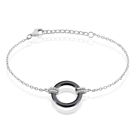 Bracelet Bertillianne Argent Blanc Céramique Et Oxyde De Zirconium - Bracelets fantaisie Femme | Histoire d’Or
