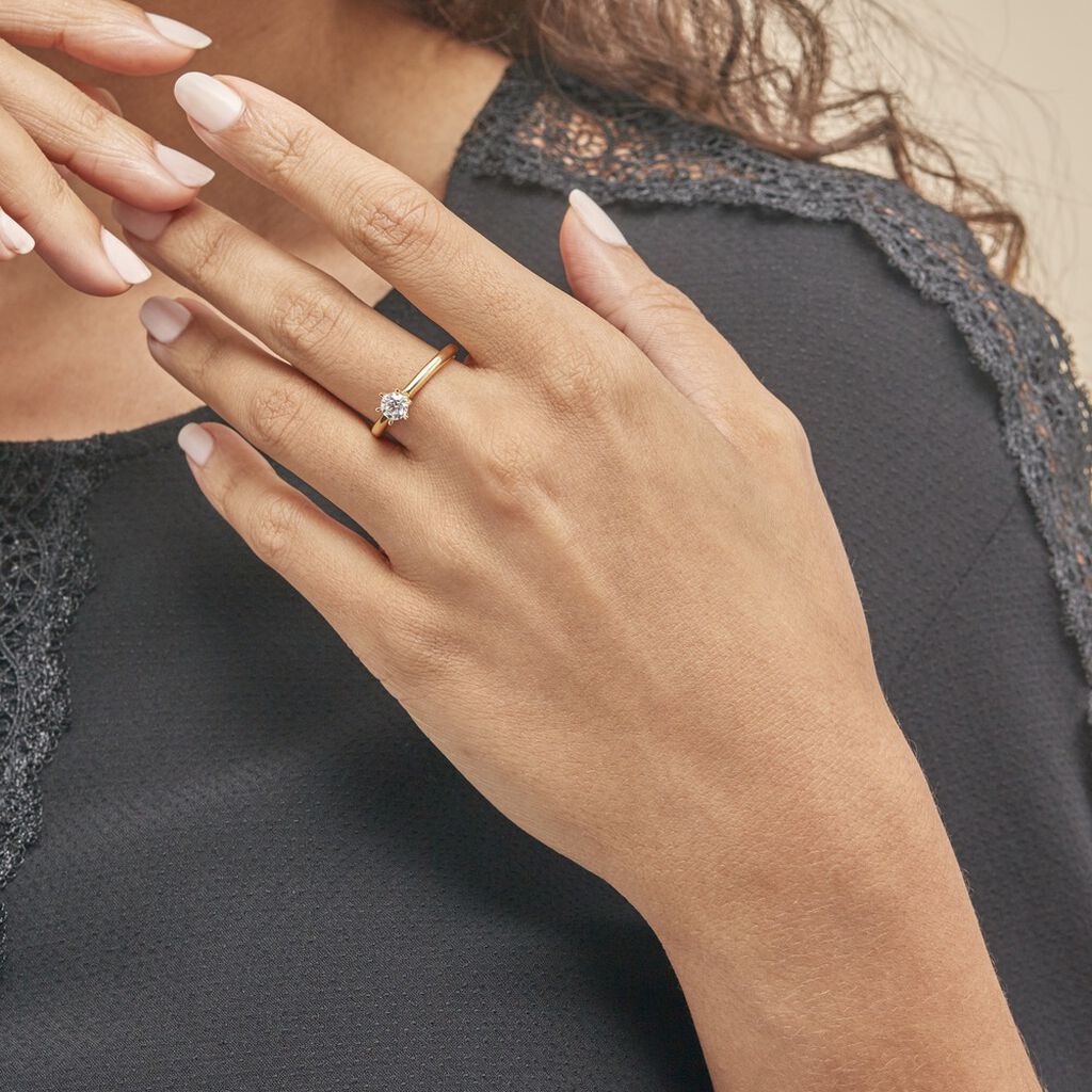 Bague Solitaire Samantha Or Jaune Diamant - Bagues solitaires Femme | Histoire d’Or