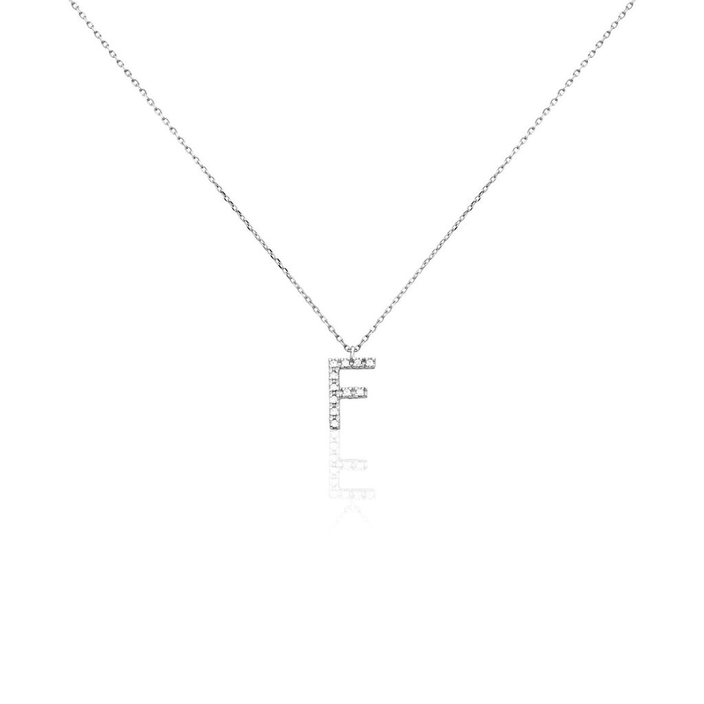 Collier Oran Or Blanc Diamant