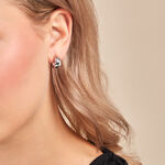 Cr&eacute;oles Two Argent Blanc - Boucles d'oreilles cr&eacute;oles Femme | Histoire d&rsquo;Or