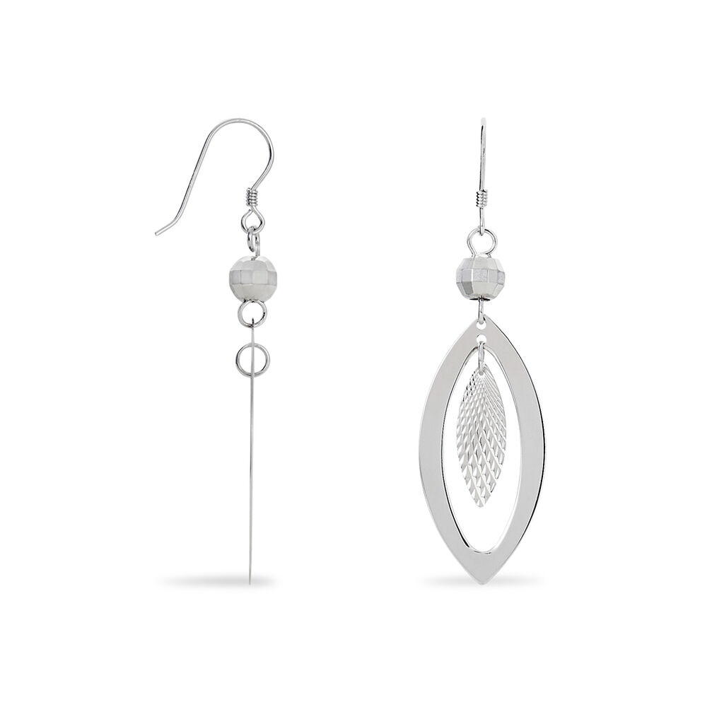 Boucles D'oreilles Pendantes Lucinda Argent Blanc - Boucles d'oreilles fantaisie Femme | Histoire d’Or