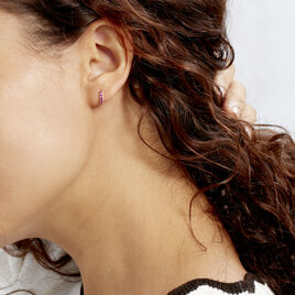Créoles Andgelina Rondes Or Jaune Oxyde De Zirconium - Boucles d'oreilles créoles Femme | Histoire d’Or