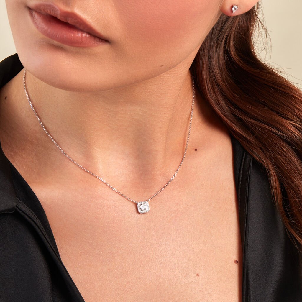 Collier Micarla Argent Blanc Oxyde De Zirconium - Colliers fantaisie Femme | Histoire d’Or