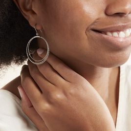 Boucles D'oreilles Pendantes Nadiona Argent Blanc - Boucles d'oreilles fantaisie Femme | Histoire d’Or