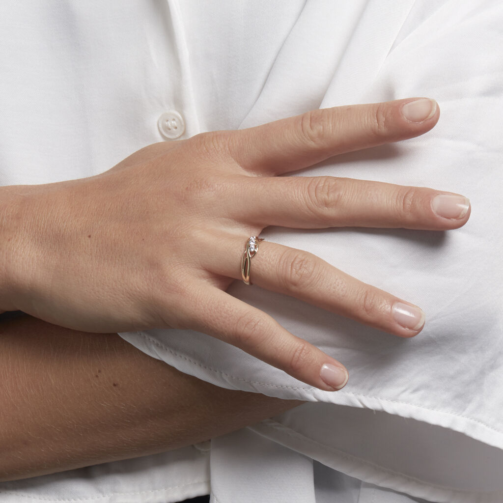 Bague Or Jaune Shaleana Oxydes De Zirconium - Bagues avec pierre Femme | Histoire d’Or