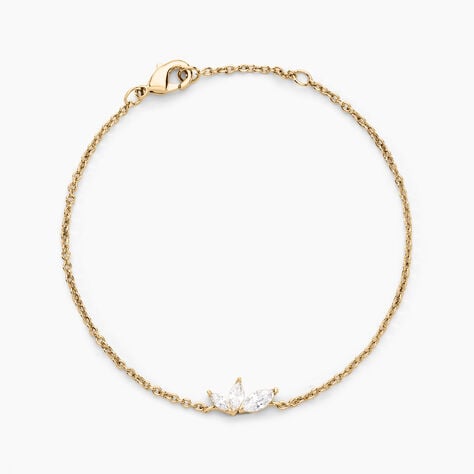 Bracelet Siona Plaque Or Jaune Oxyde De Zirconium - Bracelets Femme | Histoire d’Or