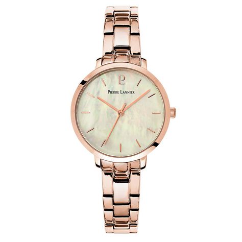 Montre Pierre Lannier Aura Acier Dor&eacute; Rose - Montres Femme | Histoire d&rsquo;Or