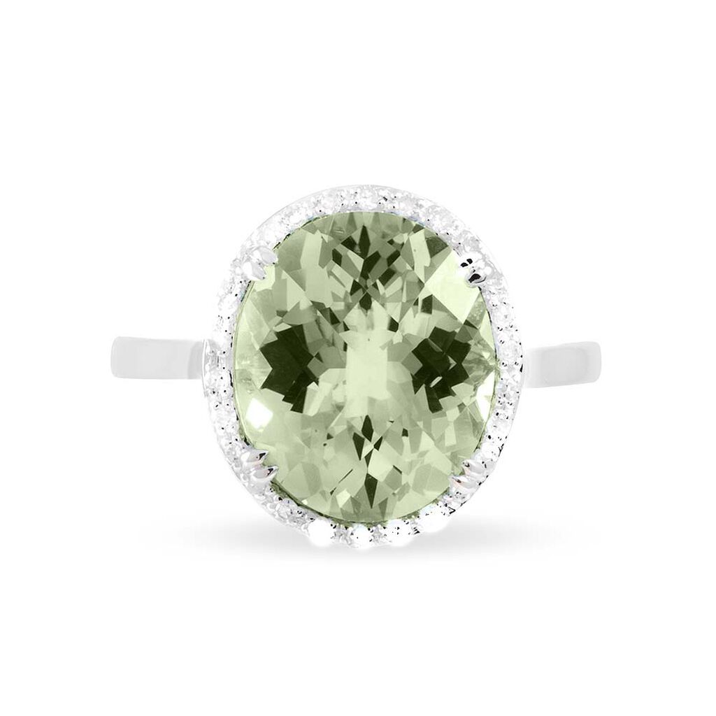 Bague Anna Or Blanc Amethyste Et Diamant - Bagues solitaires Femme | Histoire d’Or