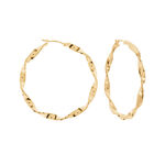 Cr&eacute;oles Lenna Torsad&eacute;e Plaqu&eacute; Or Jaune - Boucles d'oreilles cr&eacute;oles Femme | Histoire d&rsquo;Or