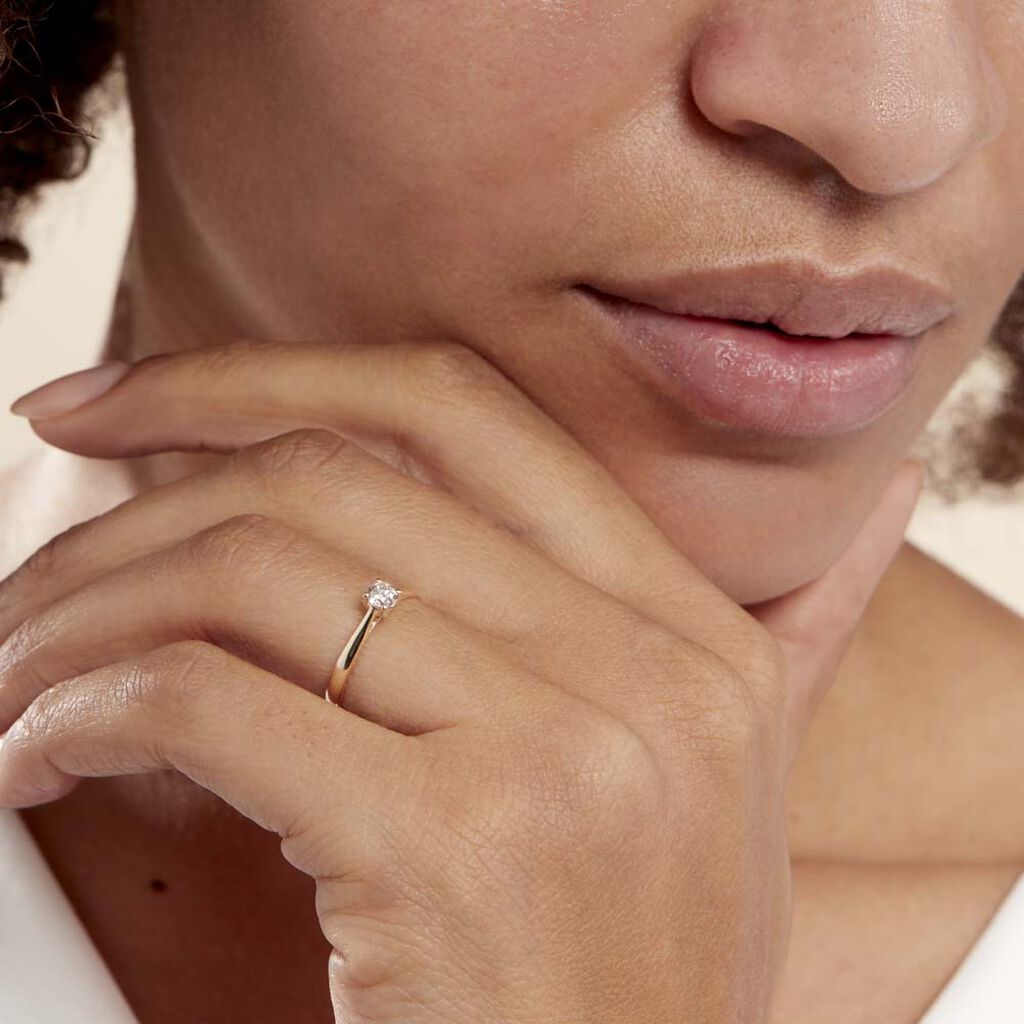 Bague Solitaire Victoria Or Jaune Diamant - Bagues solitaires Femme | Histoire d’Or
