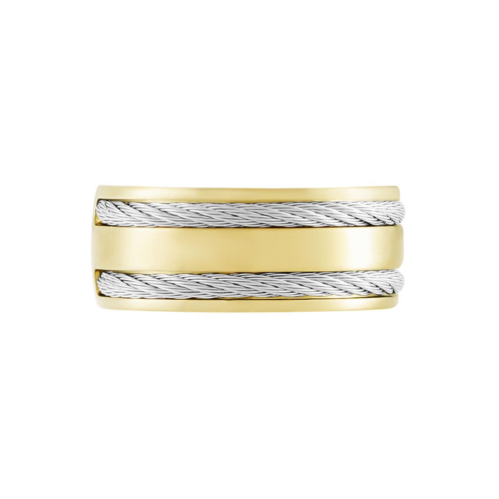 Bague Andro Acier Bicolore - Bagues fantaisie Homme | Histoire d&rsquo;Or