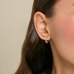 Cr&eacute;oles Bretzel Plaqu&eacute; Or Jaune - Cr&eacute;oles fantaisie Femme | Histoire d&rsquo;Or
