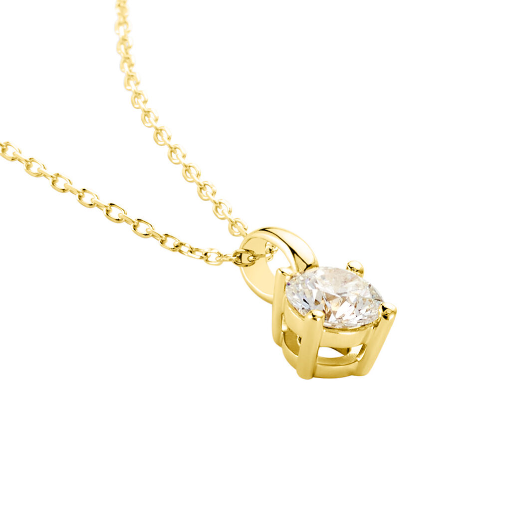 Pendentif Solitaire Aphrodite Or Jaune Diamant - Pendentifs Femme | Histoire d’Or