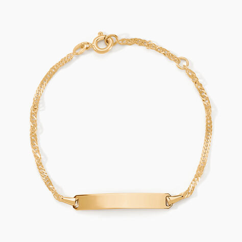 Bracelet Identité Ericka Maille Singapour Or Jaune - Bracelets Communion Enfant | Histoire d’Or
