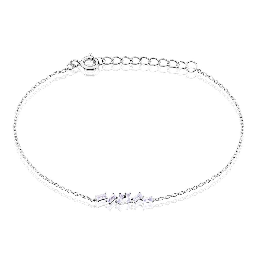 Bracelet Adonia Argent Blanc Oxyde De Zirconium Bleu - Bracelets Femme | Histoire d’Or