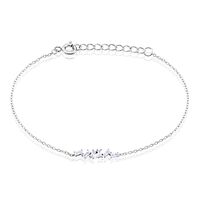 Bracelet Adonia Argent Blanc Oxyde De Zirconium Bleu