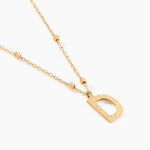 Collier Plaqu&eacute; Or Jaune Lettra - Colliers fantaisie Femme | Histoire d&rsquo;Or