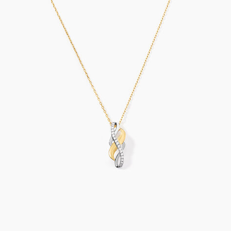 Collier Helene Or Bicolore Diamant - Colliers Femme | Histoire d&rsquo;Or