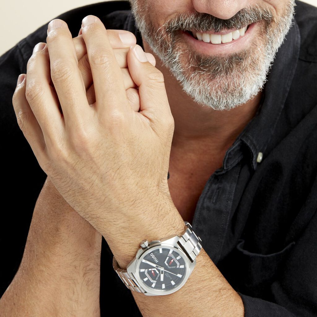 Montre Hugo Expose Noir - Montres Homme | Histoire d’Or
