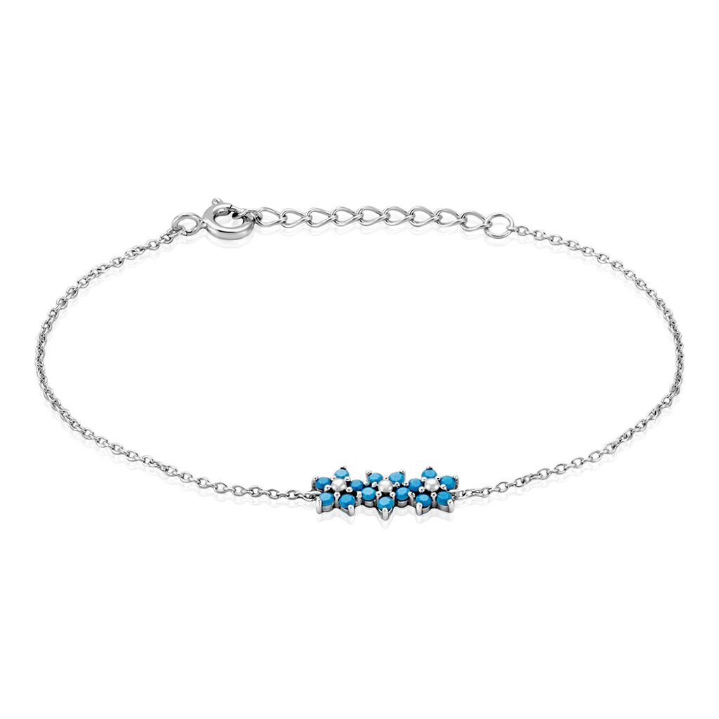 bracelet bleubirds argent blanc turquoise