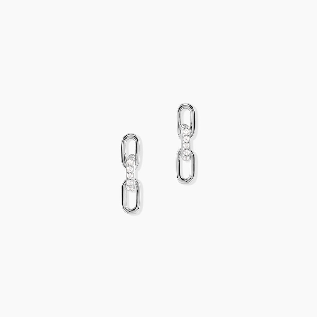 Boucles D'Oreilles Pendantes Maurine Argent Blanc Oxyde De Zirconium - Boucles d'oreilles fantaisie Femme | Histoire d&rsquo;Or