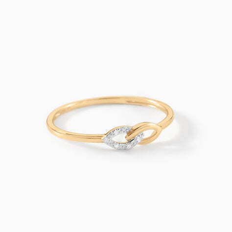 Bague Irla Or Jaune Diamant - Bagues avec pierre Femme | Histoire d&rsquo;Or