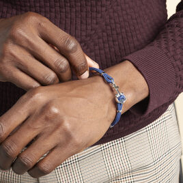 Bracelet Acier Blanc Analya Cordon - Bracelets cordon Homme | Histoire d’Or