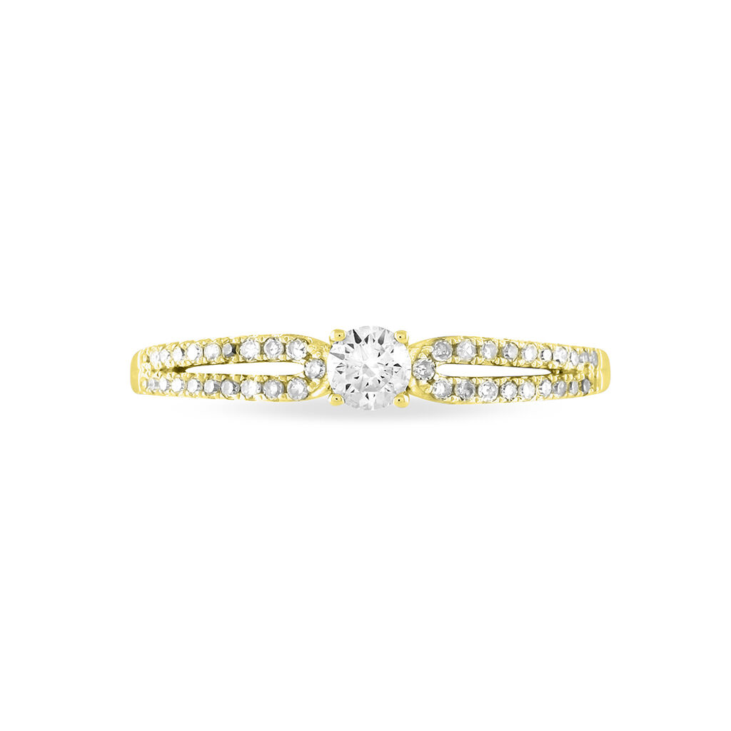 Bague Solitaire Katalina Or Jaune Diamant - Bagues solitaires Femme | Histoire d&rsquo;Or