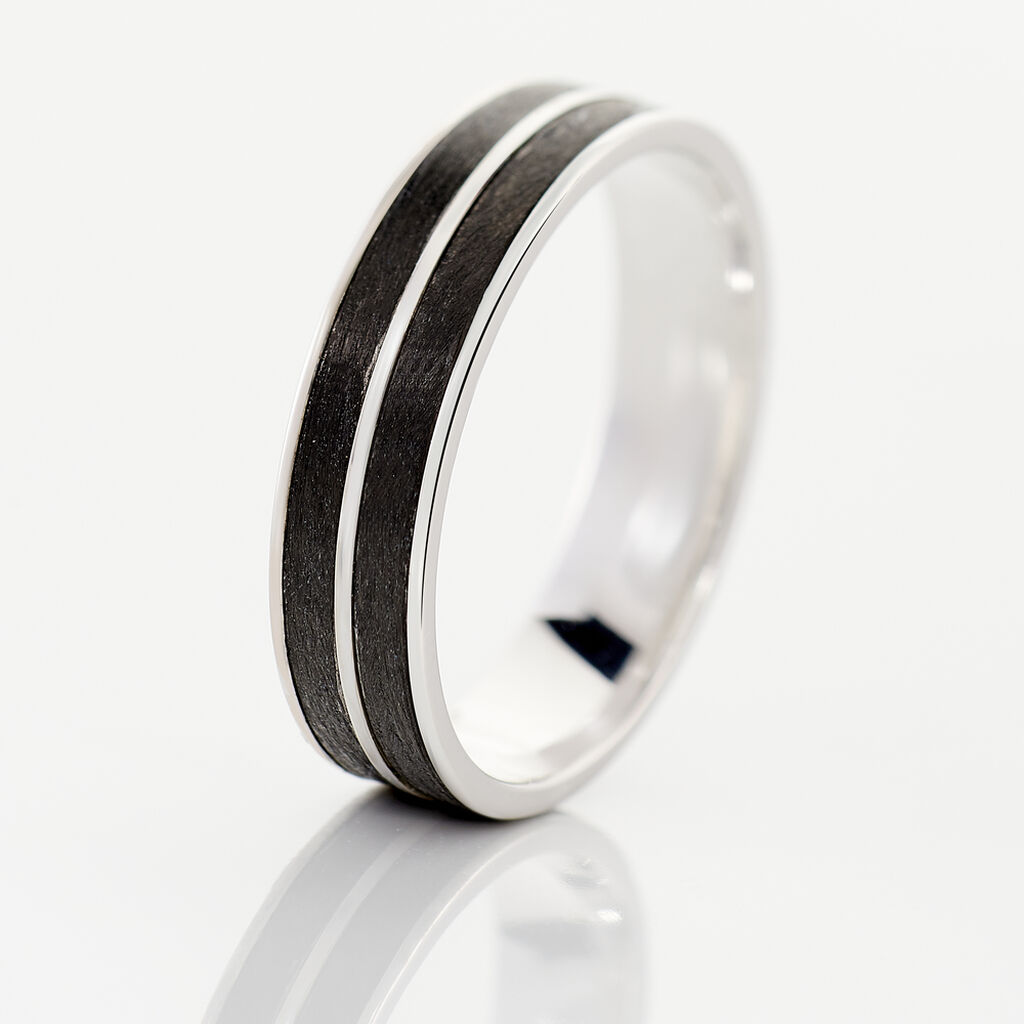 Alliance Ikhlas Ruban Plat Argent Blanc - Alliances Homme | Histoire d’Or