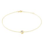Bracelet Columbine Or Jaune Oxyde De Zirconium Blanc - Bracelets Femme | Histoire d&rsquo;Or