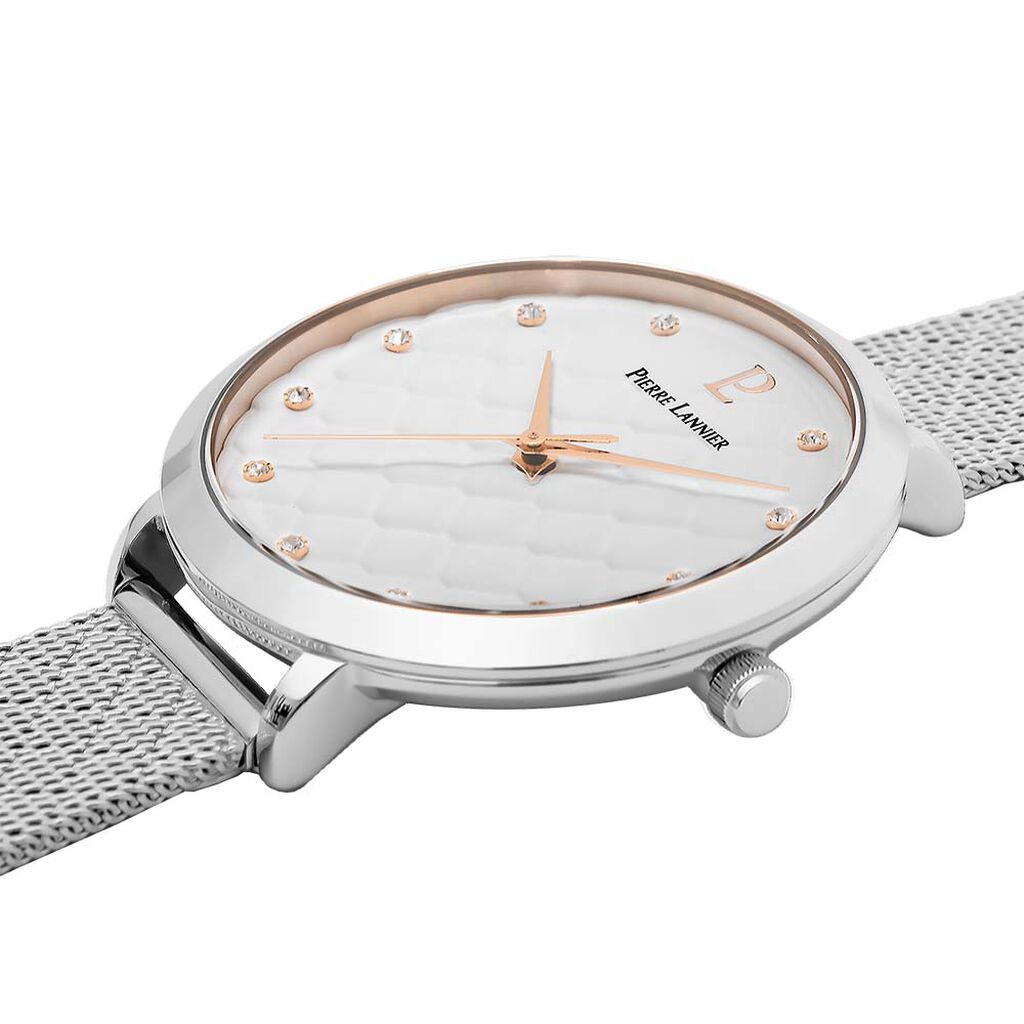 Montre Pierre Lannier Grace Blanc - Montres Femme | Histoire d&rsquo;Or