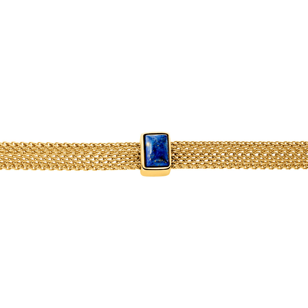 Bracelet Cleopatra Acier Jaune Lapis Lazuli - Bracelets Femme | Histoire d’Or