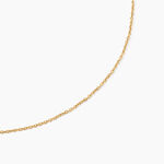 Chaine Igoa Maille Forcat Diamantee Argent Dor&eacute; A L'Or 750/1000 - Chaines Unisex | Histoire d&rsquo;Or